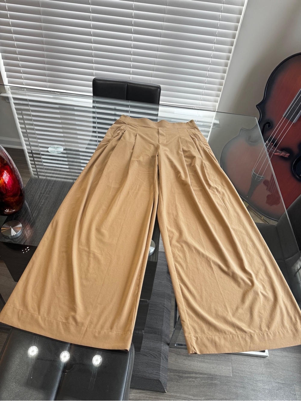 Athleta Beige Wide-Leg Pleated Pants - Picture 16 of 16